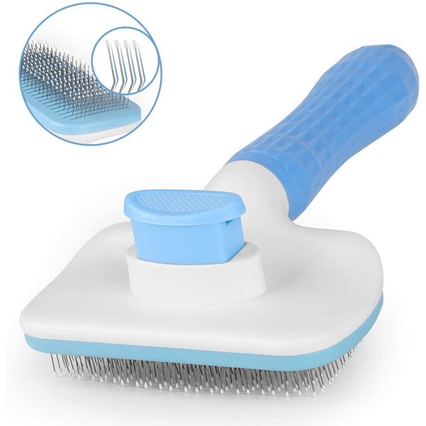 Musment Self Cleaning Slicker Brush, Dog & Cat Brush, Removes Loose Hair & Tangles