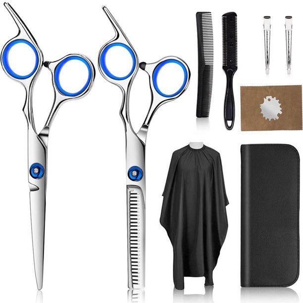 HKEEY Professional Hair Cutting Scissors Kit, Hair Scissors, Thinning Shears, Comb, Hairdressing Shears Set for Barber, Salon, Home, 6.7 inch