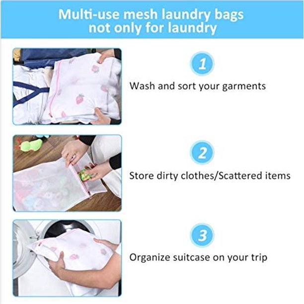 Camkey Mesh Laundry Wash Bag for Delicates, 7 Pack