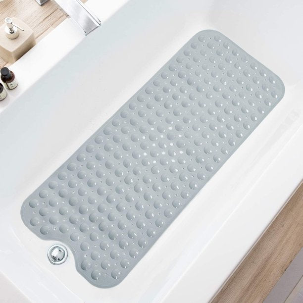 Musment Shower Mat , Bath Mat for Tub, 39.4 x 15.8 Inch Bath Mats for Bathroom & Bathtub Mat Non Slip, Superior Grip&Drainage