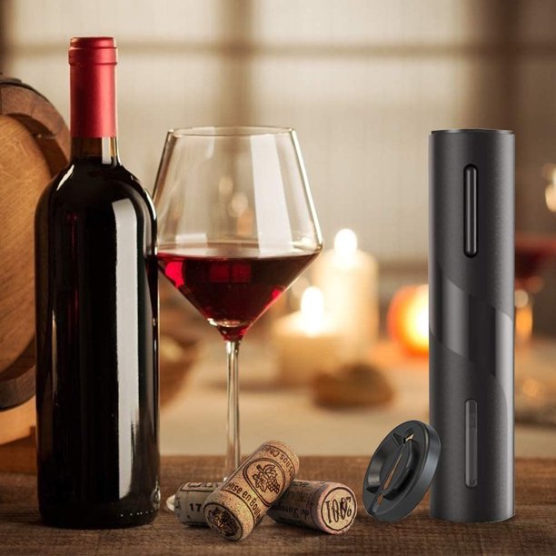 HKEEY Electric Wine Opener Gift Set,Automatic Corkscrew Wine Bottle Opener with Foil Cutter, Aerator Wine Pourer