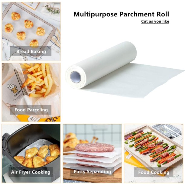 Musment Kitchens Parchment Paper Roll, 12in x 66 ft, 65 Square Feet - Non-Stick Parchment Paper For Baking, Cooking, Grilling, Air Fryer and Steaming