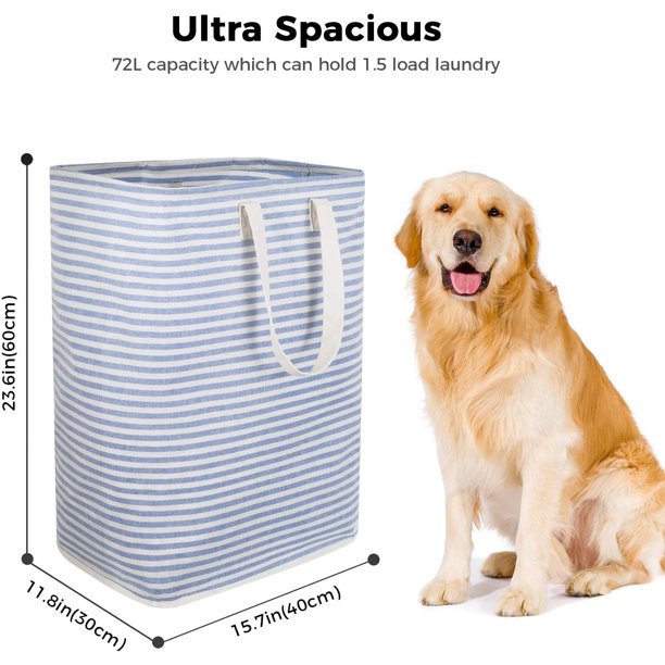 HKEEY Freestanding Laundry Hamper Collapsible Large Clothes Basket with Easy Carry Extended Handles for Clothes Toys