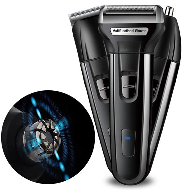 NIUTA 3-in-1 Electric Shaver for Men Rechargeable Sideburns Beard Nose Hair Trimmer Grooming Kit