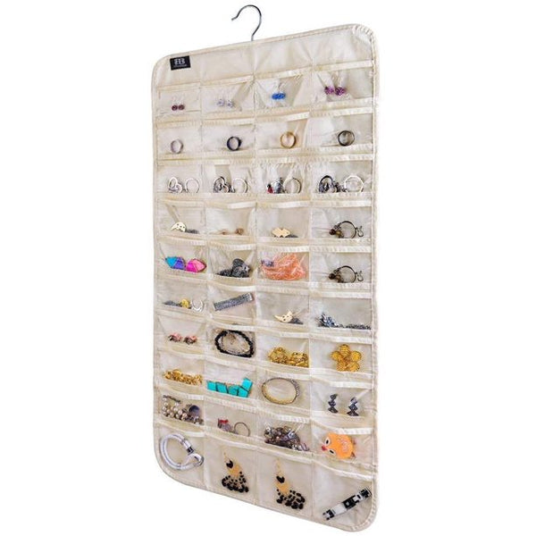 HKEEY Hanging Jewelry Organizer,80 Pocket Organizer for Holding Jewelries