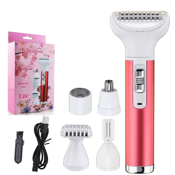 NIUTA Hair Removal for Women Waterproof Lady Shaver Rechargeable USB Charging 5 in 1 Nose Eyebrow Trimmer Razor Body Bikini Facial Hair Remover