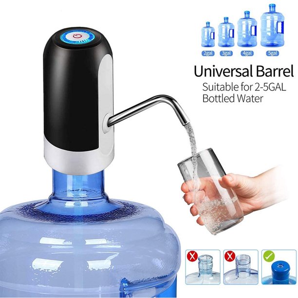 HKEEY Water Pump Dispenser, Automatic Electric Drinking Water Pump, USB Charging Water Dispenser, Low Noise Pump & Portable Water Dispenser Universal Gallon Bottle(2.16in neck)